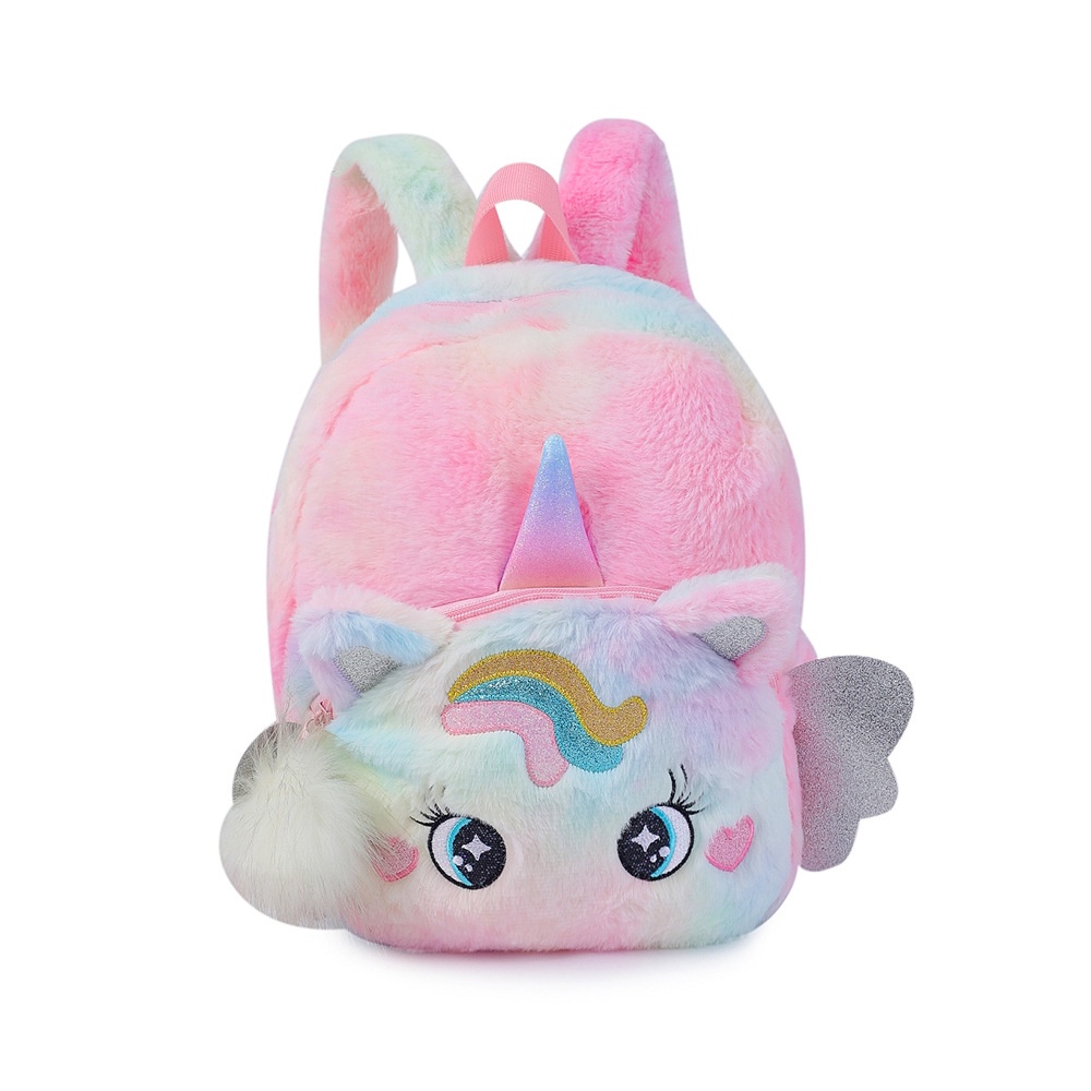 Ransel Bulu Halus Tas anak sekolah TK Paud lucu Unicorn Sayap Tas lucu bulu lembut Tas Blingberry Original Tas Blingberry Import grosir