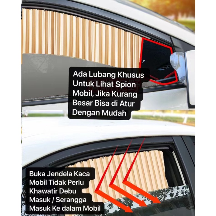 AM-10 Tirai Jendela Kaca Mobil Sunshield Sun Shades Dapat 4 Pcs 4 Jendela Ketutup Semua / Car Magnet Window Sun Shades Anti Panas UV Universal Semua Mobil