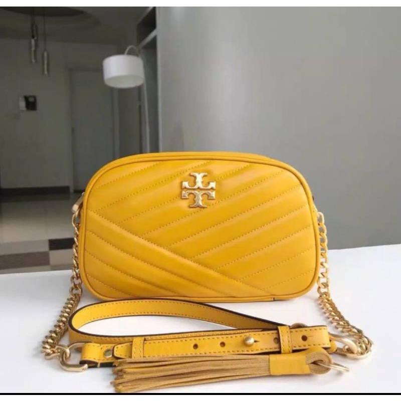 Tory Burch Kira Chevron Small Camera Bag Yellow