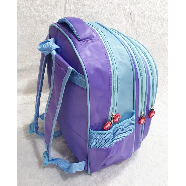 FREE RAIN COVER TAS RANSEL ANAK SEKOLAH SD PEREMPUAN Gambar Kuda Pony LILY EMBOS TIMBUL 3Resleting IMPORT ( Lily 16&quot; )