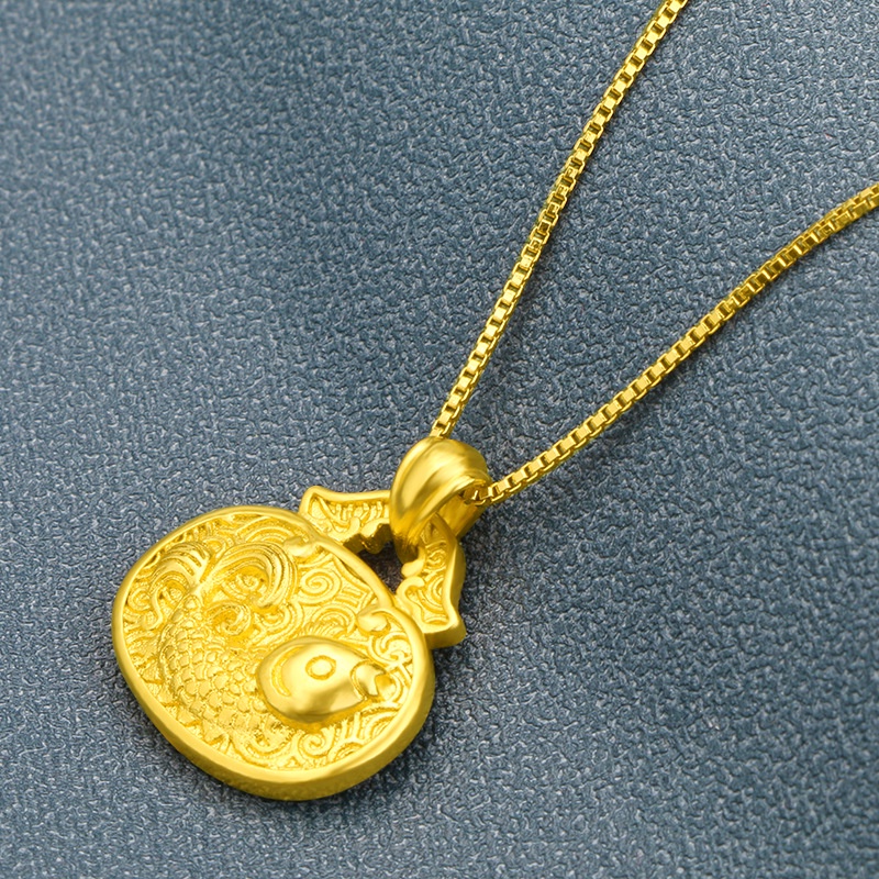 Liontin Bentuk Ikan Lapis Emas Asli Kadar 375 Untuk Pria Dan Wanita