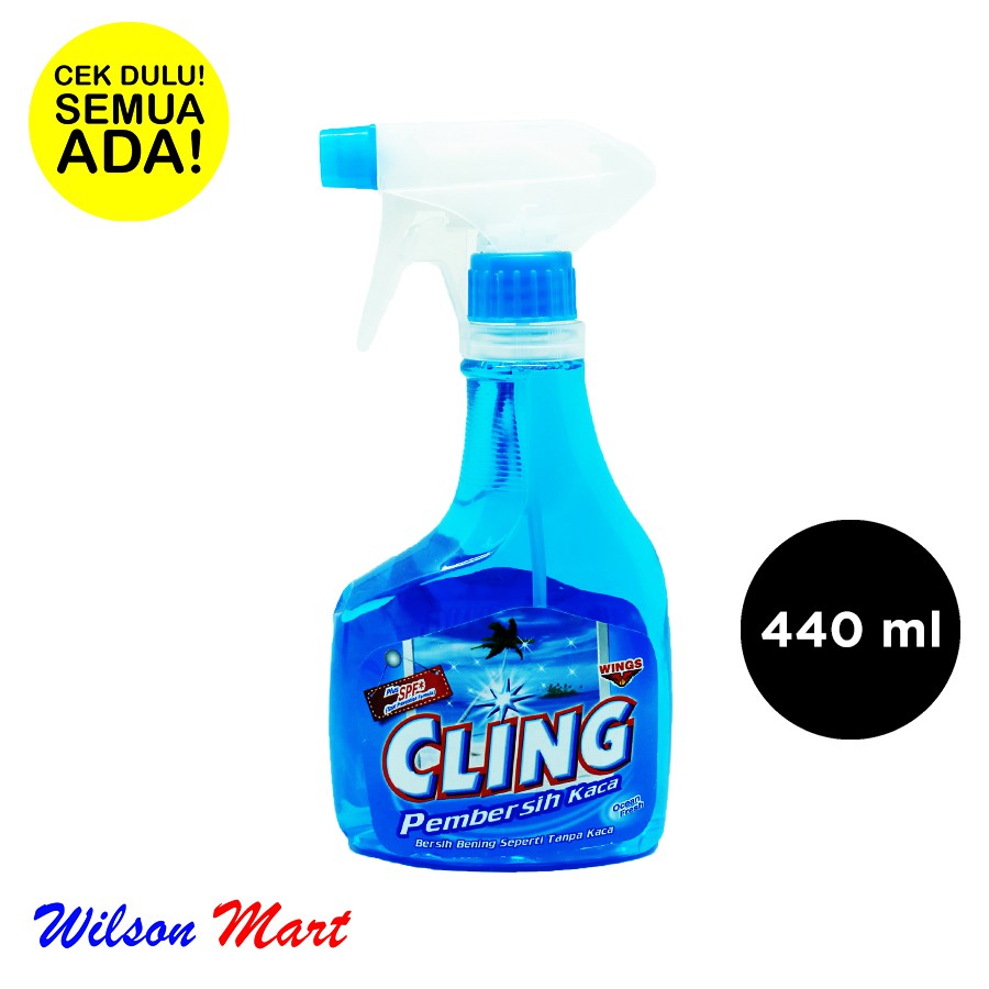 CLING PEMBERSIH KACA OCEAN FRESH 440 ML BOTOL SPRAY 