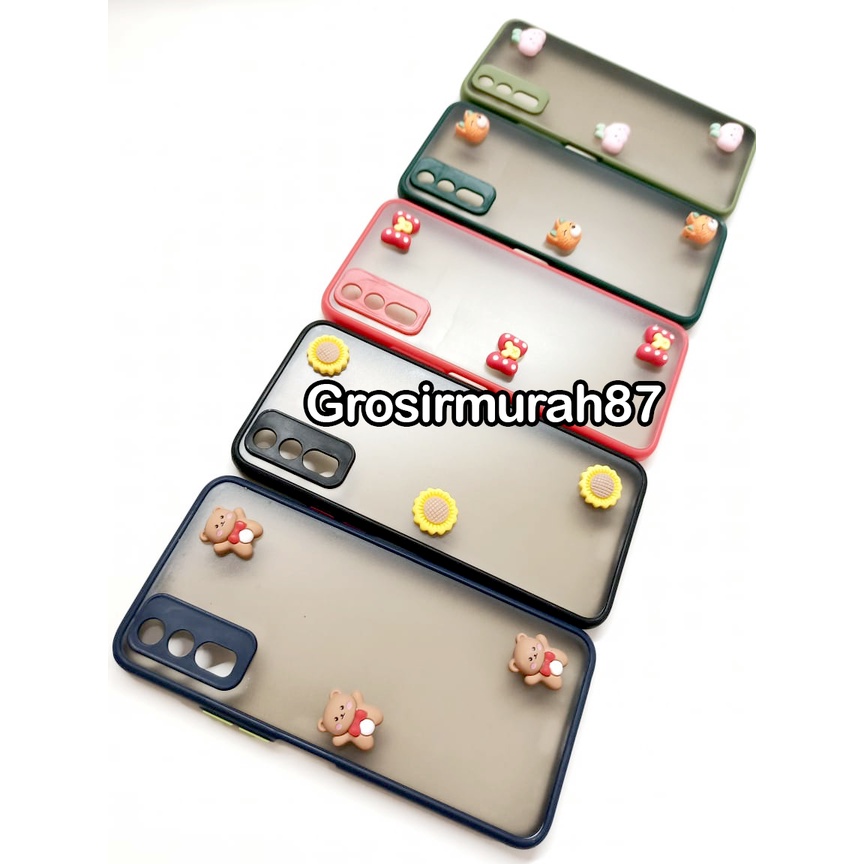 candy macaron softcase case ACtebal kondom hp Vivo Y20 Pink maroon kuning hitam navy