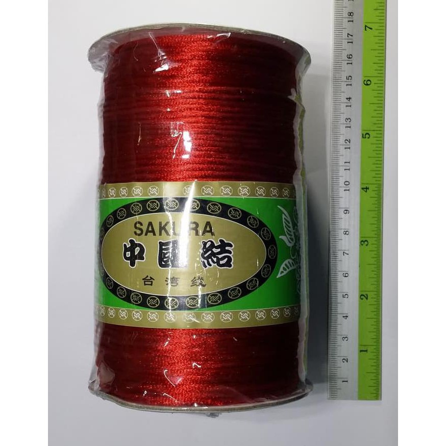 

Toko-Kerajinan-Tangan- Tali Kur Satin Cina - Rattail Cord China Knot 2Mm X 180Yd (Per Roll) -Asli-