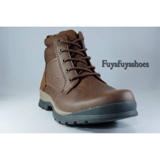 Sepatu Boots Pria Jackson Original WING 1JC Casual Boots Brown
