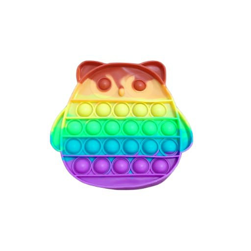Pop It Fidget Toy Rainbow Mainan Anak Pop it Fidget Toy-Burung Hantu Rainbow