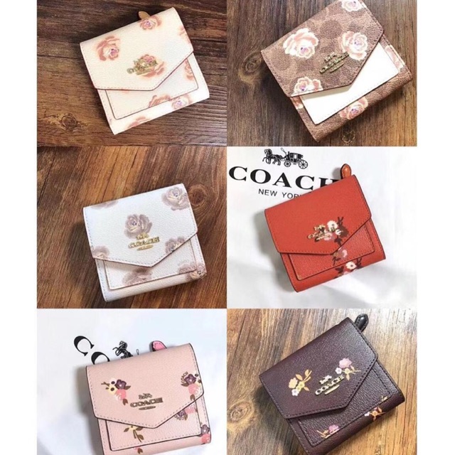 Coach envelope rose small wallet dompet ori original