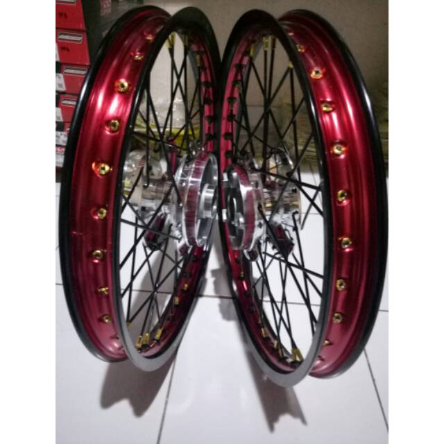 Paketan Velg TDR 2Tone Ring 17 Motor Jupiter Z - Jupiter Mx - Vega - Rx King - Sonic - Vixion - Fu