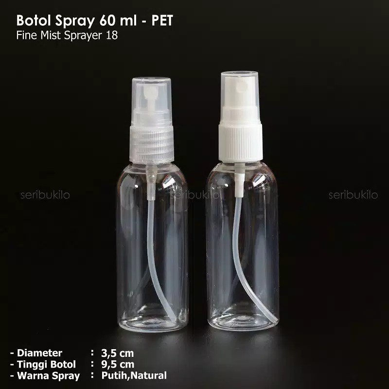 Botol spray | Botol Bening |  60ml