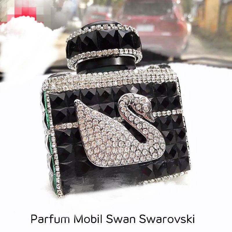 parfume swan hiasan dasbord mobil swan angsa blink Pajangan Tempat Parfum Mobil COUPLE angsan CRYSTAL