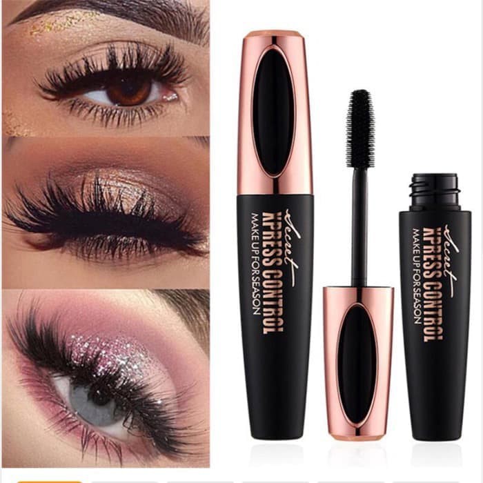 New!! Maskara 4D Silk Fiber Eyelash Mascara Waterproof Maskara Pemanjang bulu mata alami Tahan Lama