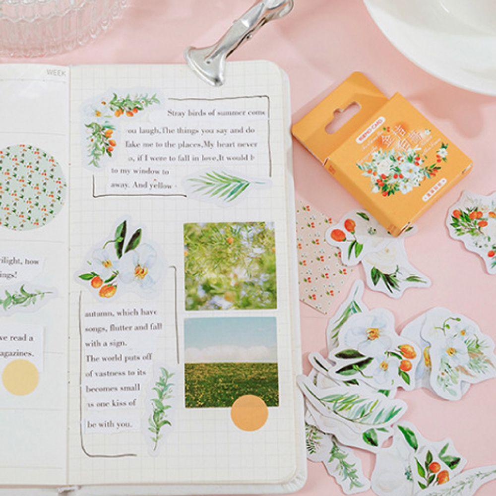 Agustina Bunga Alat Tulis Stiker Hadiah Rose Scrapbooking Kumquat Jurnal Perlengkapan Sekolah