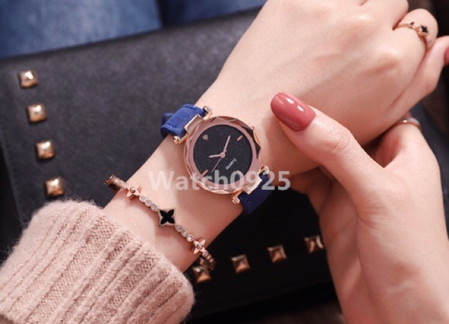 JAM TANGAN MURAH CEWEK QUARTZ ANALOG DESAIN BINTANG GAYA KOREA UNTUK WANITAWATCH SABUK MURAH W78