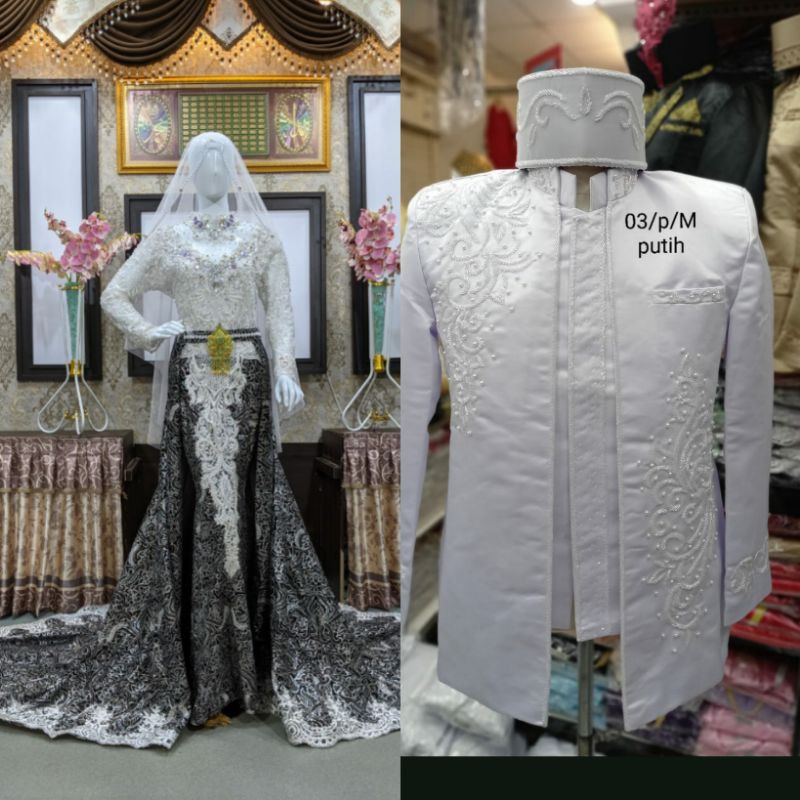 TERBARU//GAUN PENGANTIN PRADA COUPLE BATIK BEREKOR//GAUN WEDDING INDONESIA//BESKAP