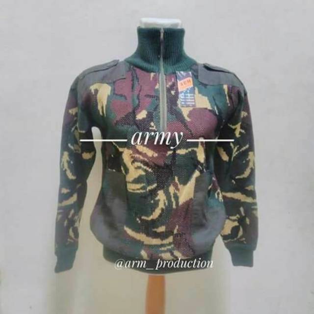 Sweater Loreng Sweater Army Jaket TNI Jaket Army Jaket Rajut Murah Berkwalitas
