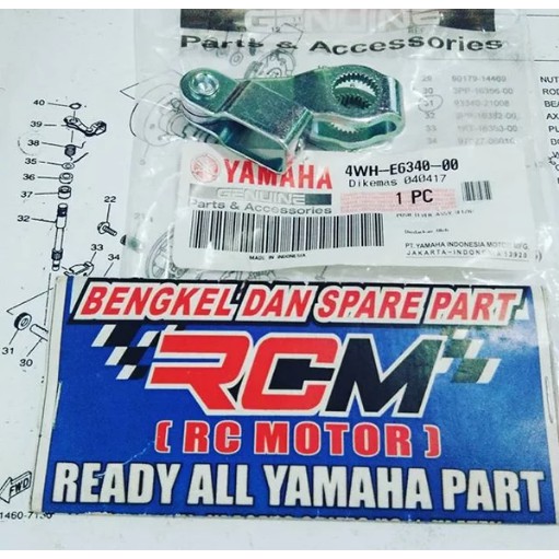 4WH-E6340-00 PUSH LEVER ASSY PAHA PENARIK TUAS KOPLING FIZR F1ZR CATALOG NO. 39 ORI ORIGINAL YAMAHA