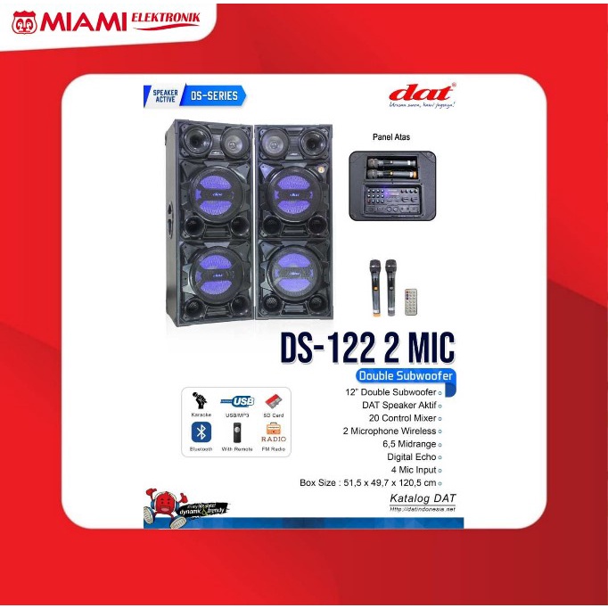 DAT Speaker Active 12&quot; DS-122 Double Subwoofer / Speaker Aktif DS122