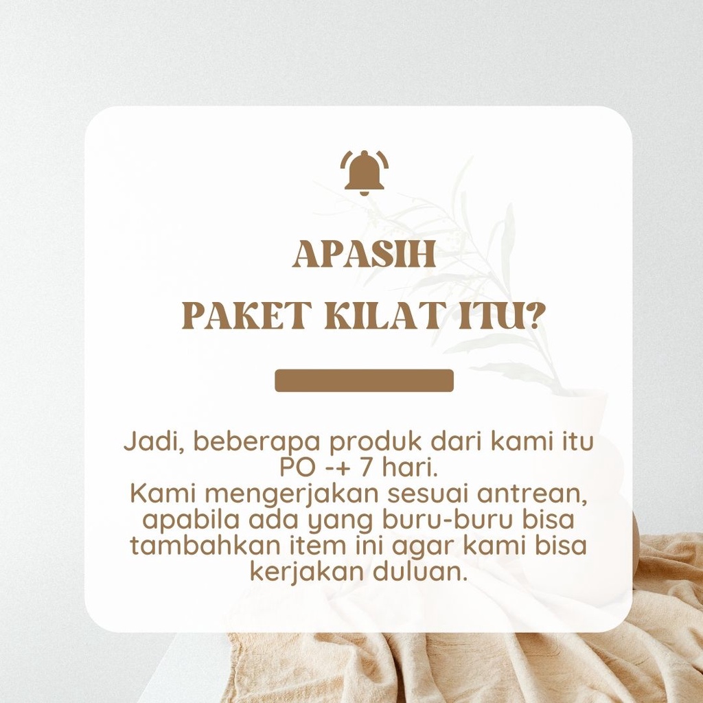 PAKET KILAT PENGERJAAN CEPAT [BACA SLIDE SAMPAI AKHIR]