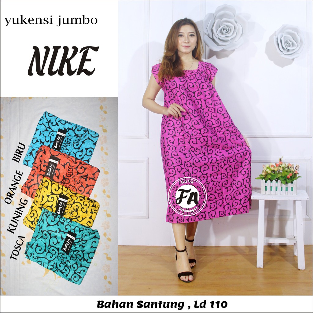 Yukensi jumbo  nike baju  tidur daster murah fashion wanita  