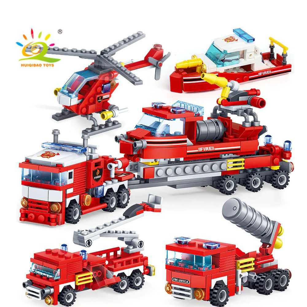 Building Blocks Mainan Mobil Fire Fighting 4 Model