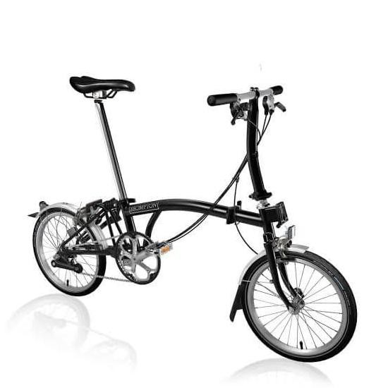 sepeda lipat original brompton(basic black) 2 type - Hitam