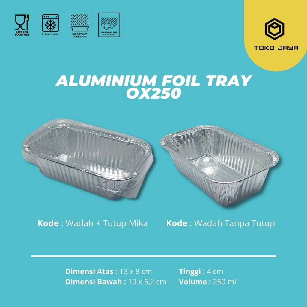 ALUMINIUM FOIL CUP OX 250 + TUTUP / ALUMINIUM FOIL TRAY / READY STOCK