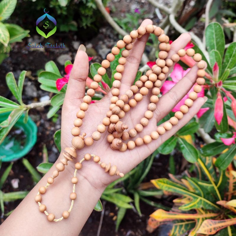 Tasbih Kayu Cendana Size 8mm, Motif Bulat_Cendana Wangi Alami