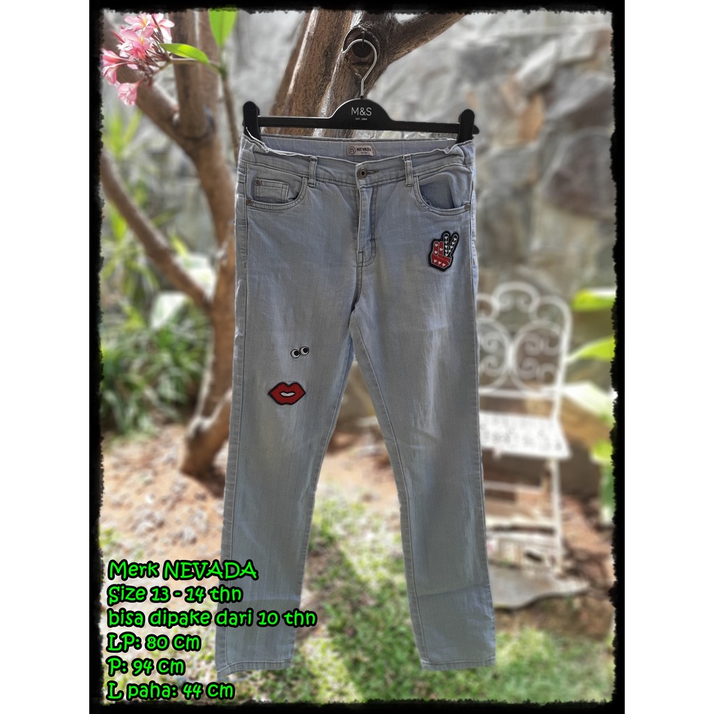PRELOVED | Bekas | Celana Jeans Panjang Anak Perempuan Cewek Nevada