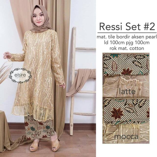 Batik solo - Ressi set kebaya modern kebaya brukat elsire atasan brukat kebaya modern