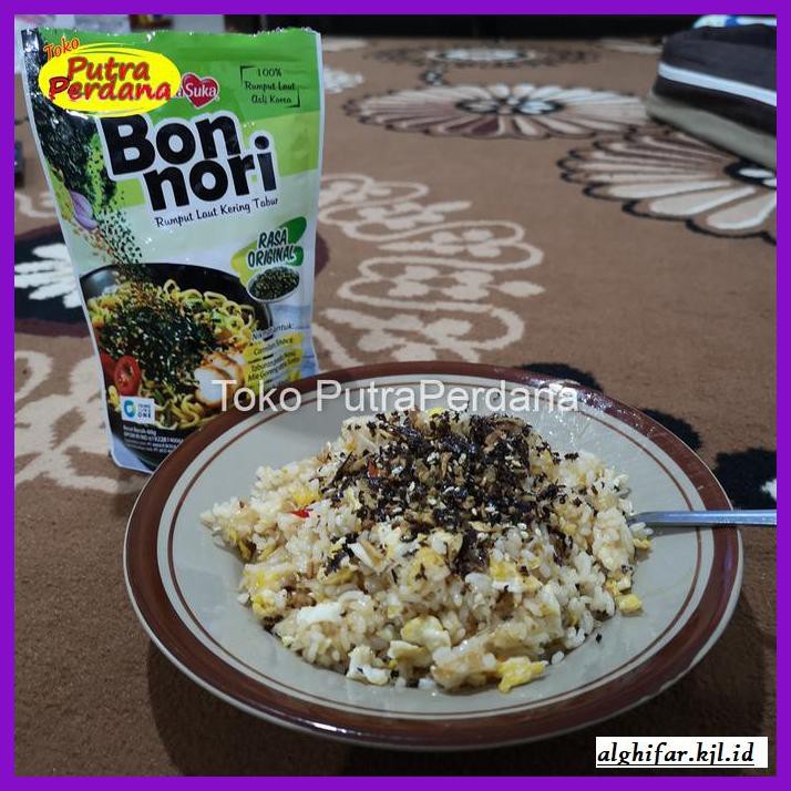 

Makanan-Kering- Abon / Bon Nori Rumput Laut Kering Tabur Rasa Original Mamasuka 60Gr -Aneka.
