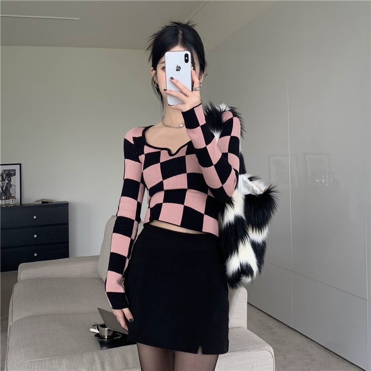 Sweater Rajut Lengan Panjang Wanita Baru