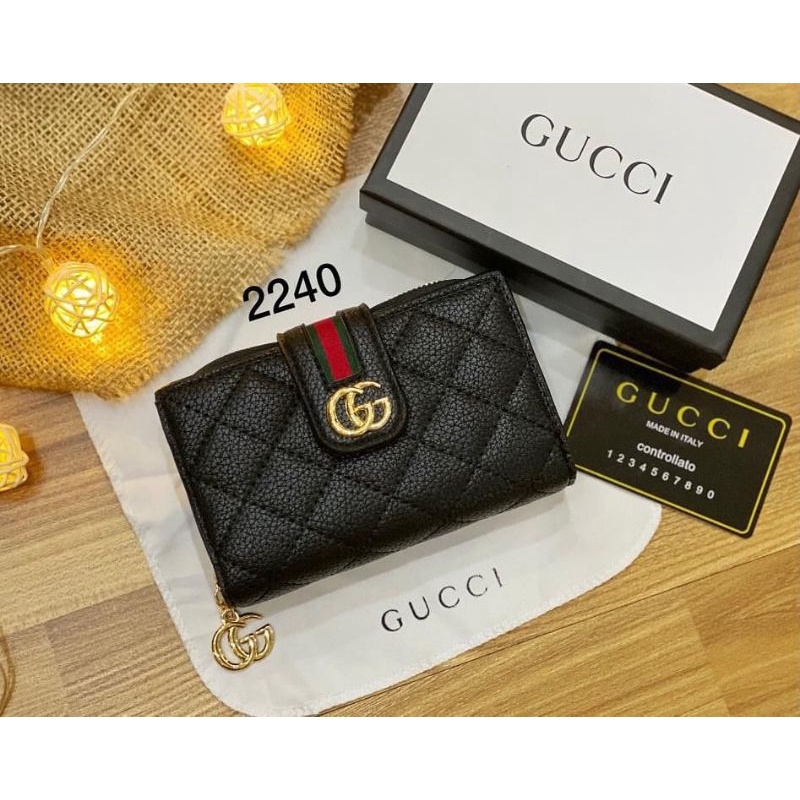 DOMPET WANITA DOMPET GUCCI UANG DAN KARTU FREE BOX