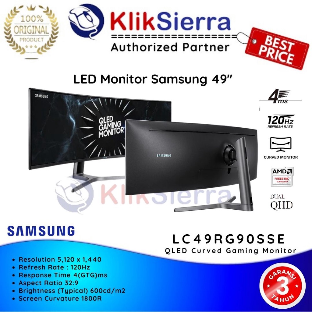 SAMSUNG 49" LC49RG90SSE QLED Curved Gaming Monitor LC49RG90 C49RG90