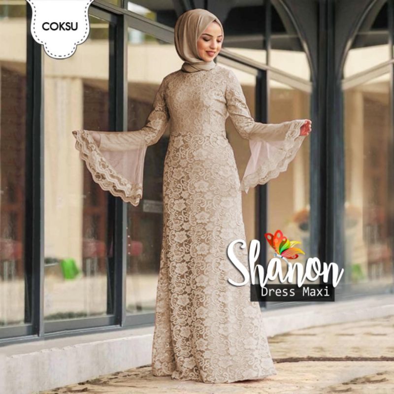 MAXY SHANOM, BRUKAT FURING, GAMIS HIJAB MUSLIM, DRESS