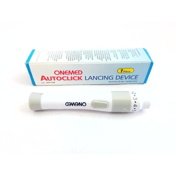Pen Lancet / Pen Jarum AutoClick Lancing Device Onemed