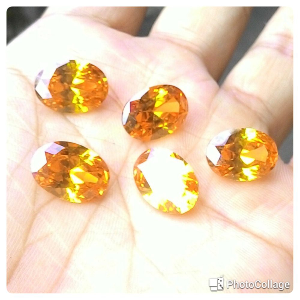 Batu Permata Cubic Zircon American Diamond Cutting Octagon Kotak A3