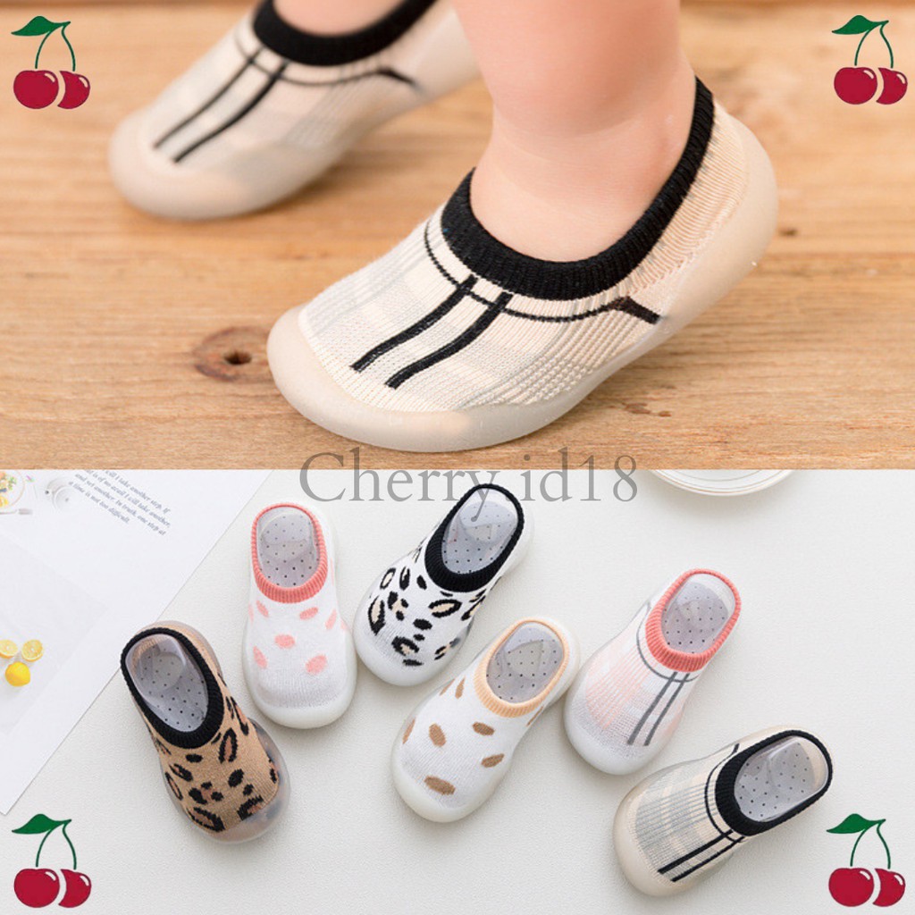 Cherry COD Sepatu Bayi &amp; Anak / Kaos Kaki Bayi Prewalker Bahan Anti Selip WZ05