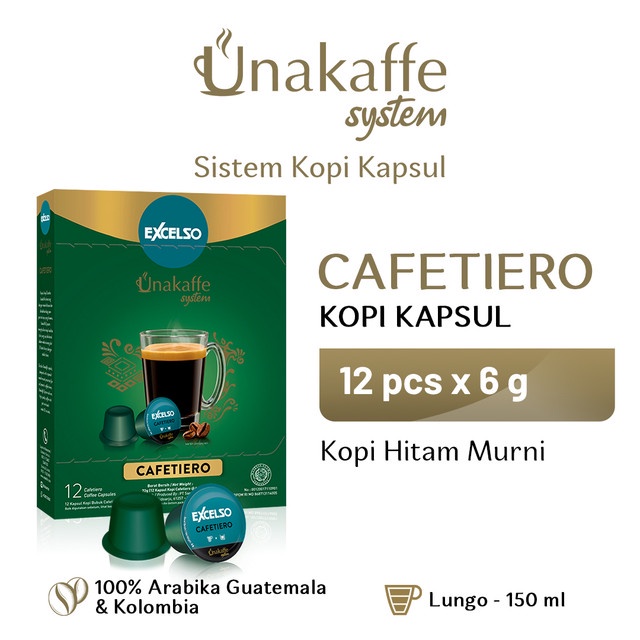 

EXCELSO UNAKAFFE Cafetiero - Kopi Kapsul-Capsule Coffee (12x6gr)