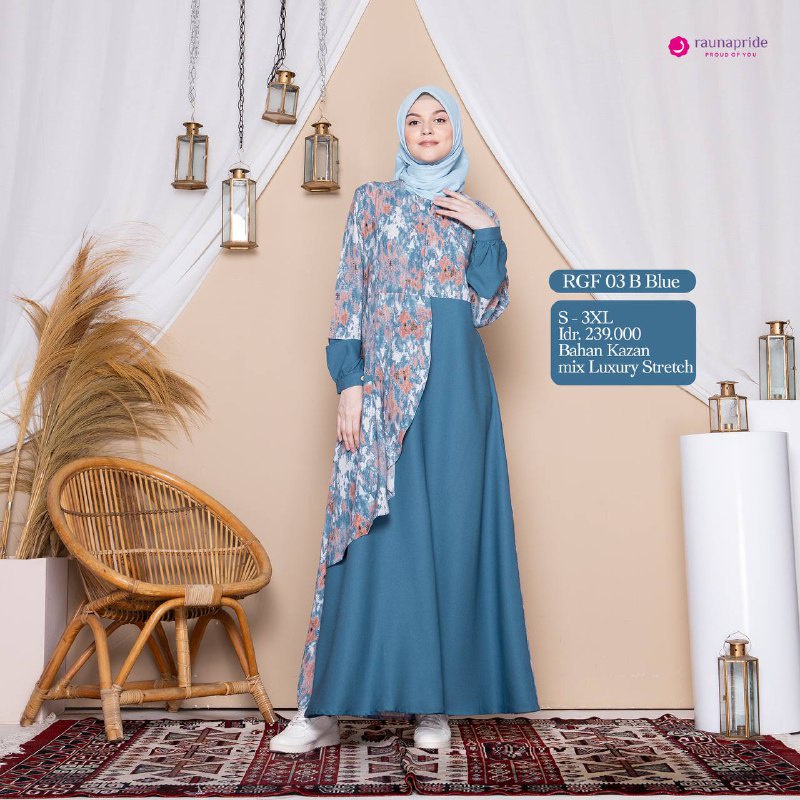 Rauna Busana Sarimbit Keluarga / SR-03 Blue / Fashion Muslim