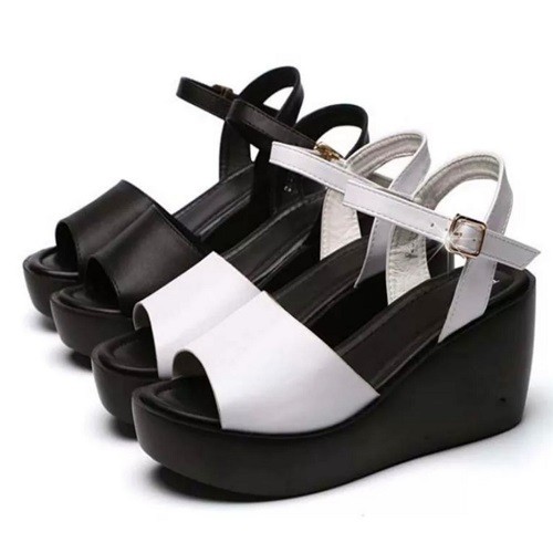 LUTTON - Sandal wedges wanita tali terlaris 2022 - SANDAL WANITA LET