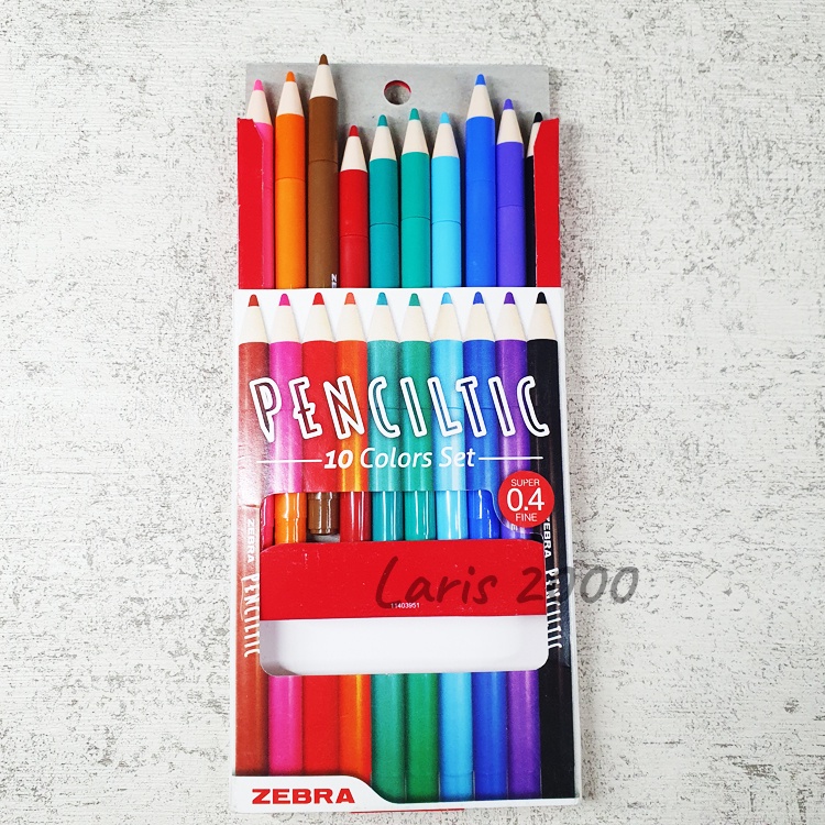 

Penciltic Zebra Set 10 Warna