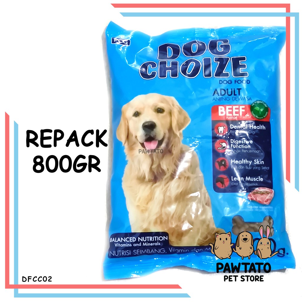 Makanan Anjing Dog Choize Beef Repack 800gr Pelet Kering Dry Dog Food Large Breed Golden Retriever Shopee Indonesia