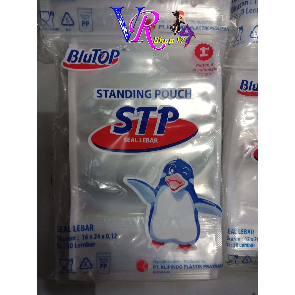 

Standing Pouch Double Seal 16x24 cm 50 pcs / Plastik PP Klip Kemasan Berdiri