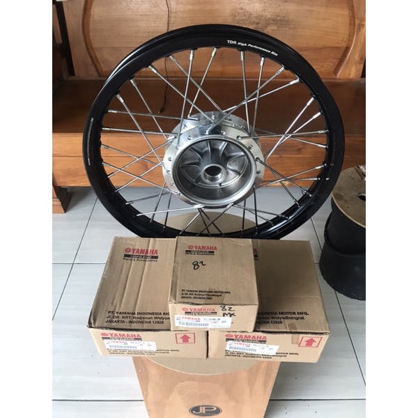 velg belakang TDR 140, 160, 185, 215 ring 17 warna hitam set tromol rx king new original bubut gilap