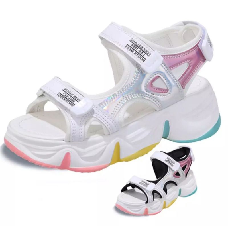RK Collection - Sandal Wanita Imprt Berhologram Korea style Bd27-1