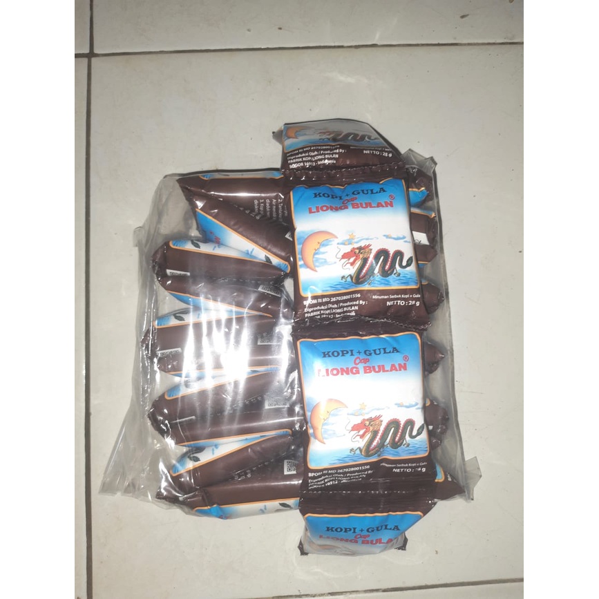 

Kopi Liong Bulan Gula 1pack isi 20pcs (2 renceng) / kopi liong / liong gula / kopi liong bulan gula