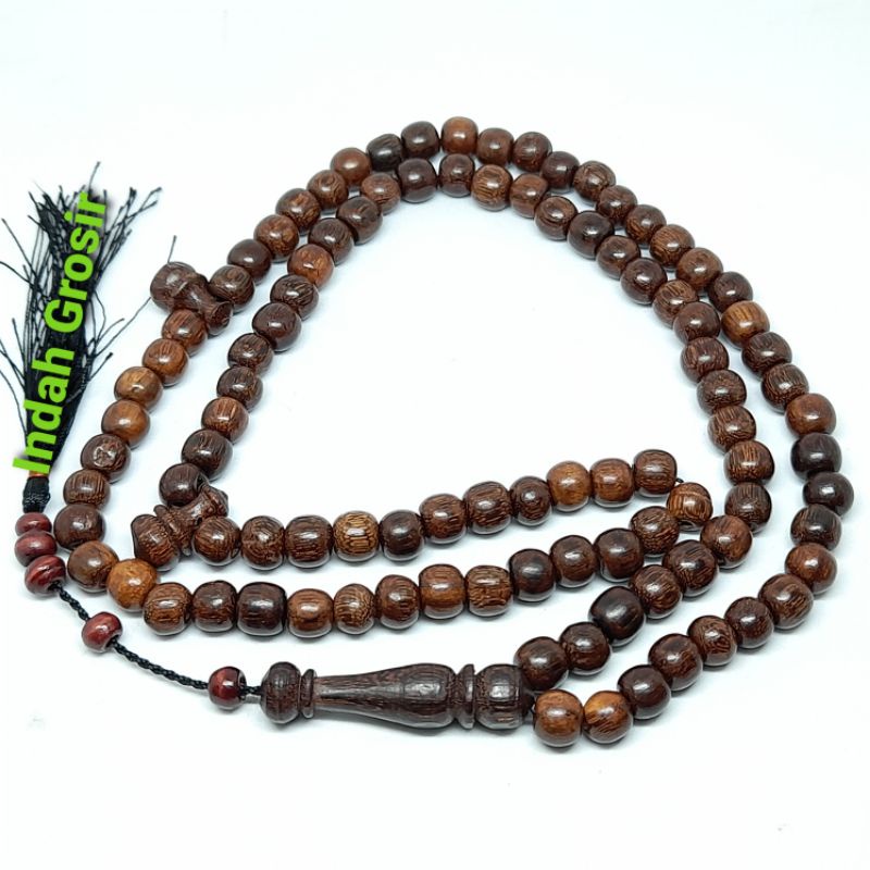 GROSIR TASBIH KAYU GALIH ASEM 8MM 99 BUTIR NATURAL