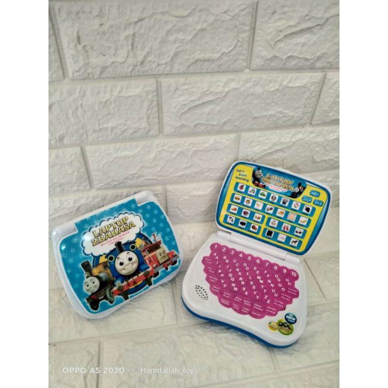 [COD]MAINAN ANAK MINI LAPTOP 2 BAHASA KARAKTER HELLO KITTY POWERANGER FROZEN DAN BARBIE