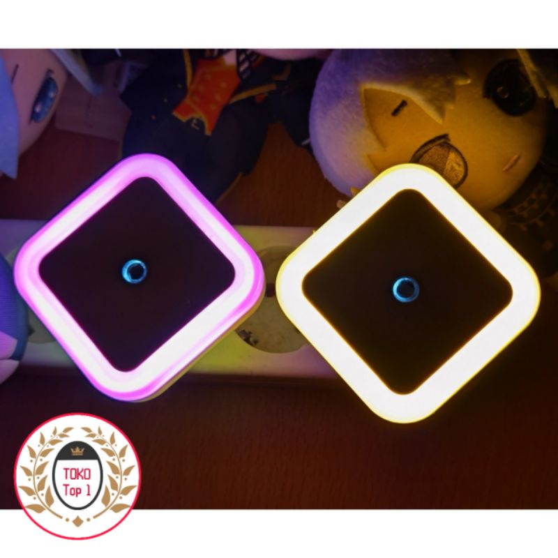 Lampu Tidur Night / Sleep Mini Lamp Dekorasi Hias KOTAK LED Otomatis Sensor Cahaya ECER GROSIR MURAH