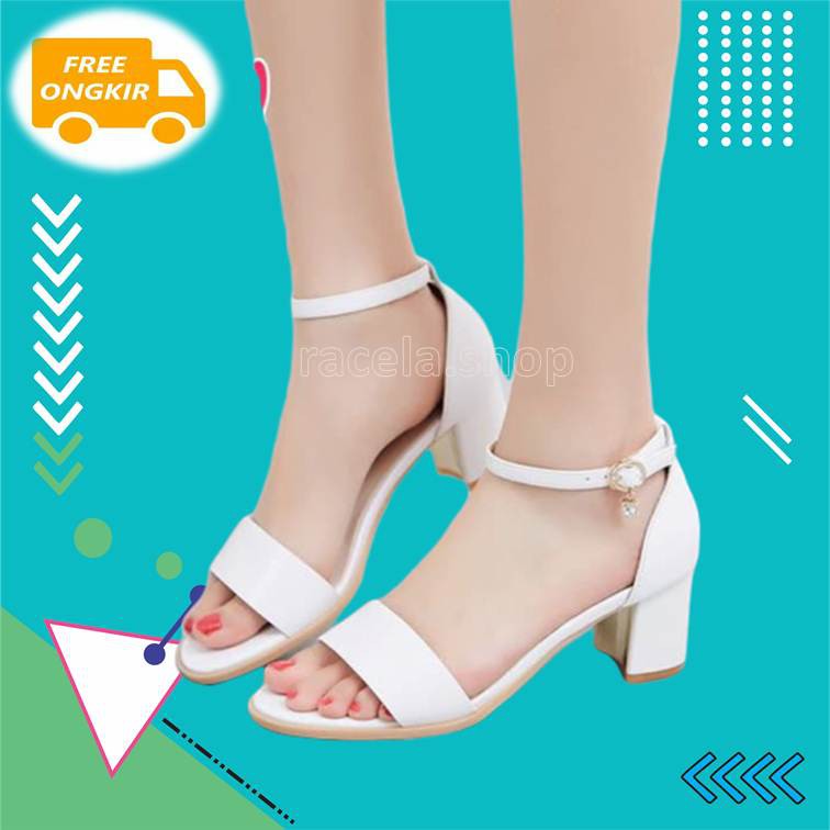 2766CK High Heels Cm Peeptoes Warna Sepatu Heels Pesta Kondangan   Hak Tahu Dhl (Putih) - Putih